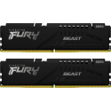 Kingston FURY Beast - DDR5 - sada - 16 GB: 2 x 8 GB - DIMM 288-pin - 5200 MHz  /  PC5-41600 - CL38 - 1.25 V - bez vyrovnávací paměti - on-die ECC