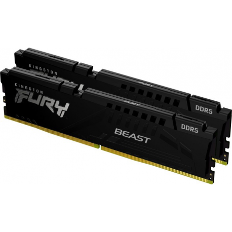 Kingston FURY Beast - DDR5 - sada - 16 GB: 2 x 8 GB - DIMM 288-pin - 5200 MHz  /  PC5-41600 - CL38 - 1.25 V - bez vyrovnávací paměti - on-die ECC - 1