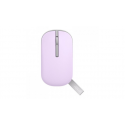 ASUS MD100 - Mouse - right and left-handed - optical - wireless - 2.4 GHz, Bluetooth 5.0 LE - USB wireless receiver - lilac mist