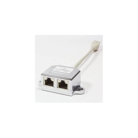 LogiLink T-Adapter RJ45 plug->2 x RJ45 jack 1:1 port doppler - Network splitter - RJ-45 (F) to RJ-45 (M) - 15 cm - shielded - 0
