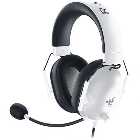 Razer BlackShark V2 X - Headset - 7.1 channel - full size - wired - 3.5 mm jack - noise isolating - white - 0