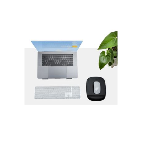 StarTech.com Mouse Pad with Hand rest, 6.7x7.1x 0.8in (17x18x2cm), Ergonomic Mouse Pad with Wrist Support, Desk Wrist Pad w /  Non-Slip PU Base, Cushioned Gel Mouse Pad w /  Palm Rest - Mouse pad with wrist pillow - black - TAA Compliant - 5