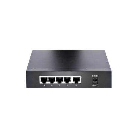 StarTech.com Unmanaged 2.5G Switch, 5 Port Gigabit Switch, 2.5GBASE-T Unmanaged Ethernet Switch, Network Switch, Desk / Wall Mount, Backwards Compatible w / 10 / 100 / 1000Mbps devices - 2.5 Gb Network Switch (DS52000) - Switch - unmanaged - 5 x 10 / 100 / 1000 / 2.5G - desktop, wall-mountable - DC power - 2