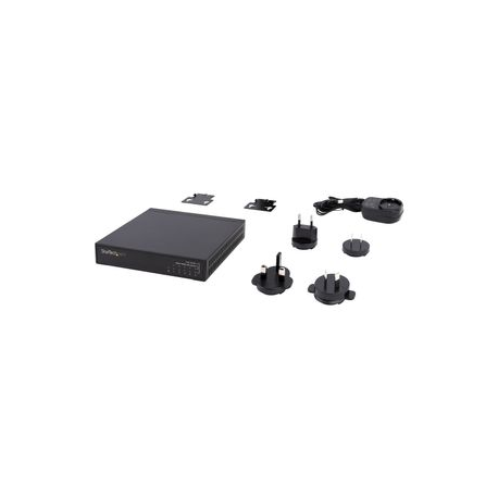 StarTech.com Unmanaged 2.5G Switch, 5 Port Gigabit Switch, 2.5GBASE-T Unmanaged Ethernet Switch, Network Switch, Desk / Wall Mount, Backwards Compatible w / 10 / 100 / 1000Mbps devices - 2.5 Gb Network Switch (DS52000) - Switch - unmanaged - 5 x 10 / 100 / 1000 / 2.5G - desktop, wall-mountable - DC power - 6