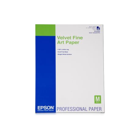 Epson Fine Art Velvet - Velvet - A2 (420 x 594 mm) 25 sheet(s) fine art paper - for SureColor P5000, P800, SC-P10000, P20000, P5000, P7500, P900, P9500 - 0