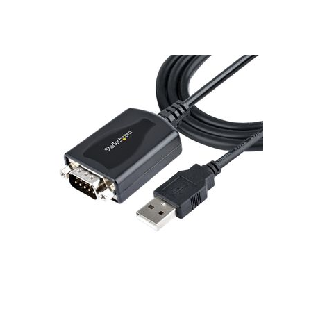 StarTech.com 3ft (1m) USB to Serial Cable with COM Port Retention, DB9 Male RS232 to USB Converter, Straight Through USB to Serial Adapter for PLC / Printer / Scanner - Prolific IC, Automatic Handshake, Windows / Mac OS (1P3FPC-USB-SERIAL) - Serial adapter - USB - RS-232 - 0