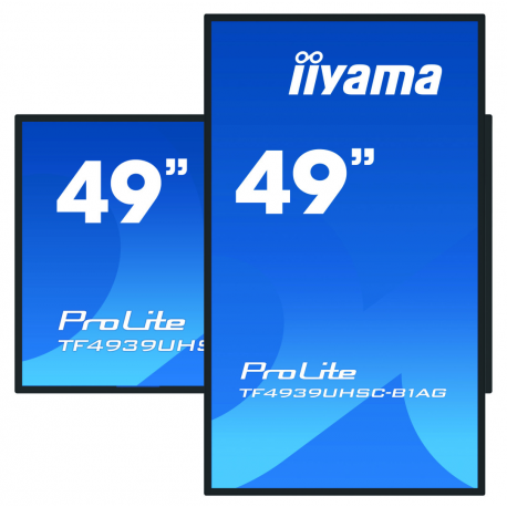 iiyama ProLite TF4939UHSC-B1AG - 49" Diagonal Class LED-backlit LCD display - interactive digital signage - with touchscreen (multi touch) - 4K UHD (2160p) 3840 x 2160 - matte black - 2