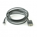 Zebra - Serial cable - DB-9 (F) to RJ-45 (10 pin) (M) - 12 V - 4.6 m