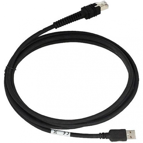Zebra - Data cable - USB (M) to RJ-45 (10 pin) (M) - 2 m - molded, straight connector - for Digital Scanner DS3608-SR; Zebra DS3608-HD, DS3608-HP - 0