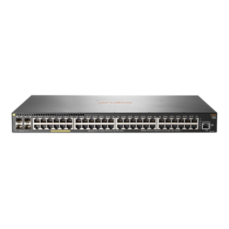 HPE Aruba 2930F 48G PoE+ 4SFP+ - Switch - L3 - Managed - 48 x 10 / 100 / 1000 (PoE+) + 4 x 1 Gigabit  /  10 Gigabit SFP+ - side to side airflow - rack-mountable - PoE+ (370 W) - 0