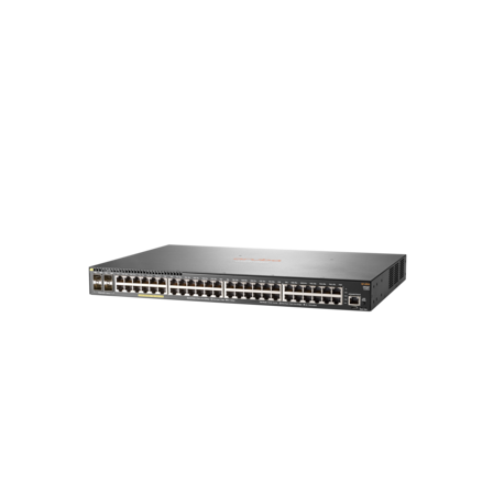 HPE Aruba 2930F 48G PoE+ 4SFP+ - Switch - L3 - Managed - 48 x 10 / 100 / 1000 (PoE+) + 4 x 1 Gigabit  /  10 Gigabit SFP+ - side to side airflow - rack-mountable - PoE+ (370 W) - 1