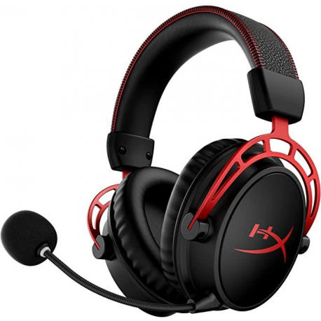 HyperX Cloud Alpha - Headset - full size - 2.4 GHz - wireless - black, red - 0