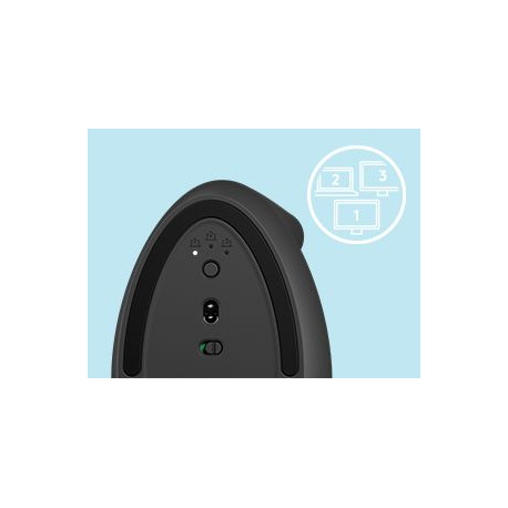 Logitech Lift Vertical Ergonomic Mouse - Vertical mouse - ergonomic - optical - 6 buttons - wireless - Bluetooth, 2.4 GHz - Logitech Logi Bolt USB receiver - rose - 16