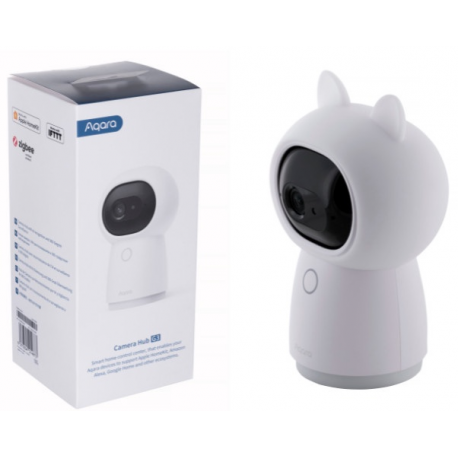 Aqara Camera Hub G3 - Network surveillance camera - pan  /  tilt - indoor - colour - 2304 x 1296 - 2K - audio - wireless - Wi-Fi - Zigbee 3.0 - H.264 - DC 5 V - 4