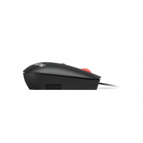 Lenovo ThinkPad Compact - Mouse - right and left-handed - optical - 4 buttons - wired - USB, USB-C - raven black - OEM - for IdeaPad Duet 3 11Q727; K14 Gen 1; ThinkBook 14 G4+ IAP; ThinkPad X1 Carbon Gen 10 - 5