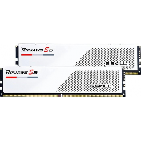 G.Skill Ripjaws S5 - DDR5 - kit - 64 GB: 2 x 32 GB - DIMM 288-pin low profile - 6000 MHz / PC5-48000 - CL30 - 1.4 V - unbuffered - non-ECC - matt white - 0