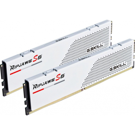 G.Skill Ripjaws S5 - DDR5 - kit - 64 GB: 2 x 32 GB - DIMM 288-pin low profile - 6000 MHz / PC5-48000 - CL30 - 1.4 V - unbuffered - non-ECC - matt white - 1
