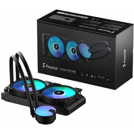 Fractal Design Lumen S24 RGB - Processor liquid cooling system - (for: LGA1156, AM2, AM2+, LGA1366, AM3, LGA1155, AM3+, LGA2011, FM1, FM2, LGA1150, FM2+, LGA2011-3, LGA1151, AM4, LGA2066, LGA1200) - 120 mm - 5