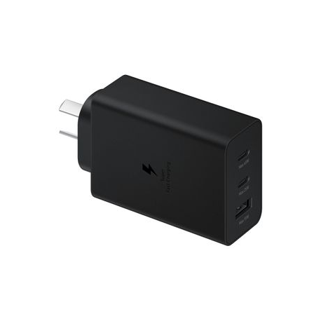 Samsung EP-T6530 - Power adapter - 65 Watt - 3 A - PD 3.0, SFC 2.0 - 3 output connectors (USB, 2 x USB-C) - black - 10