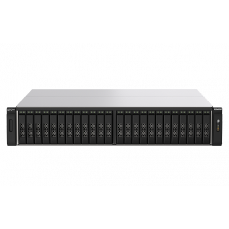QNAP TS-H2490FU-7302P-256G - NAS server - 24 bays - rack-mountable - PCI Express 3.0 x4 (NVMe) - RAID 0, 1, 5, 6, 10, 50, JBOD, 60 - RAM 256 GB - 25 Gigabit Ethernet - iSCSI support - 7