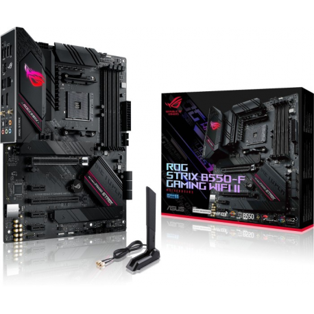 ASUS ROG STRIX B550-F GAMING WIFI II - Motherboard - ATX - Socket AM4 - AMD B550 Chipset - USB-C Gen2, USB 3.2 Gen 1, USB 3.2 Gen 2 - 2.5 Gigabit LAN, Wi-Fi, Bluetooth - onboard graphics (CPU required) - HD Audio (8-channel) - 11