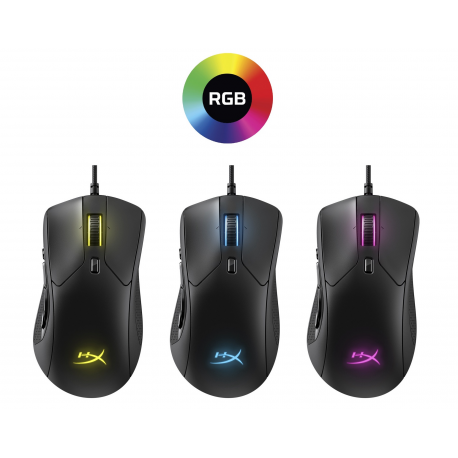 HyperX Pulsefire Raid Gaming - Mouse - ergonomic - 11 buttons - wired - USB 2.0 - black - for Victus by HP Laptop 15, 16; Laptop 14, 15, 17; Pavilion x360 Laptop; Pro 290 G9 - 4