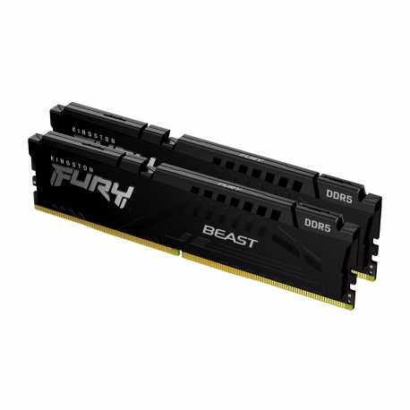 Kingston FURY Beast - DDR5 - kit - 32 GB: 2 x 16 GB - DIMM 288-pin - 5200 MHz  /  PC5-41600 - CL40 - 1.25 V - unbuffered - on-die ECC - black - 3