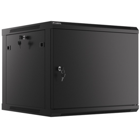 Lanberg WF01-6609-00B - Rack cabinet - wall mountable - black, RAL 9004 - 9U - 19" - 0