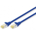 DIGITUS - Patch cable - RJ-45 (M) to RJ-45 (M) - 3 m - SFTP - CAT 6a - booted, halogen-free, snagless - blue