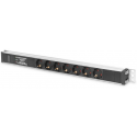 DIGITUS - Power strip (rack-mountable) - AC 230 V - 4000 Watt - 3600 VA - 1-phase - input: CEE 7 / 7 - output connectors: 7 (7 x CEE 7 / 3) - 0U - 2 m cord