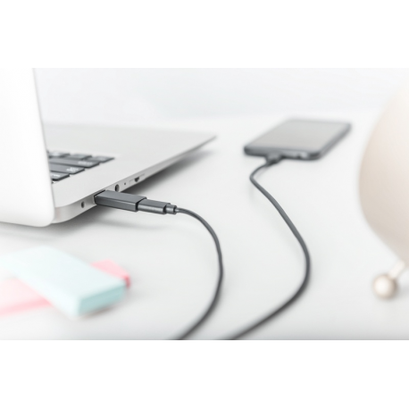 DIGITUS - USB adapter - USB-C (F) to USB (M) - USB 3.0 - 3 A - black - 8