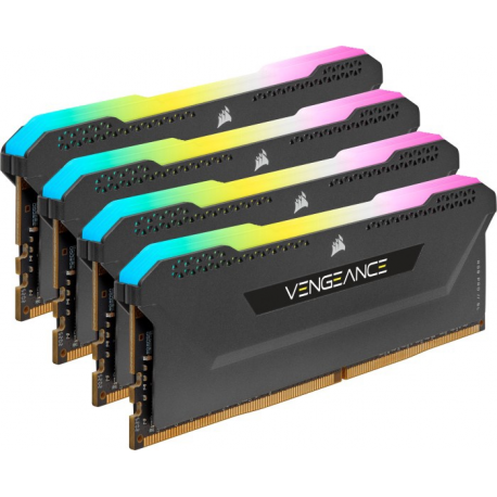 CORSAIR Vengeance RGB PRO SL - DDR4 - kit - 64 GB: 4 x 16 GB - DIMM 288-pin - 3200 MHz / PC4-25600 - CL16 - 1.35 V - unbuffered - non-ECC - black - 2