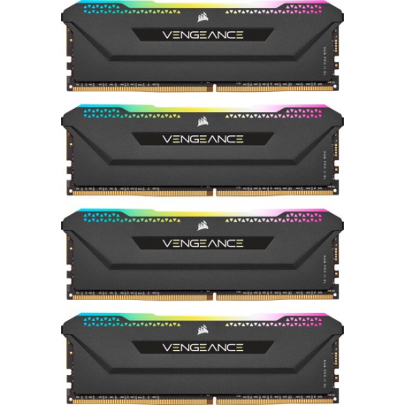 CORSAIR Vengeance RGB PRO SL - DDR4 - kit - 64 GB: 4 x 16 GB - DIMM 288-pin - 3200 MHz / PC4-25600 - CL16 - 1.35 V - unbuffered - non-ECC - black - 4