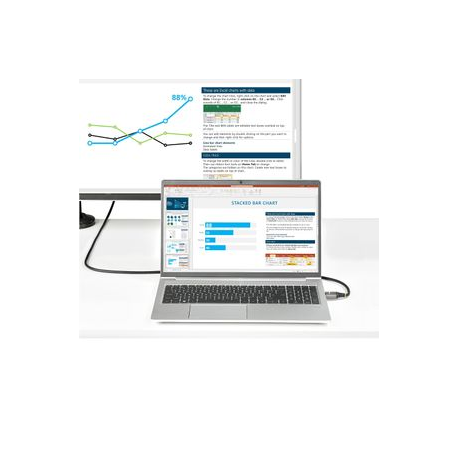 StarTech.com 6ft (2m) Premium Certified HDMI 2.0 Cable with Ethernet, High Speed Ultra HD 4K 60Hz HDMI Cable HDR10, ARC, HDMI Cord For Ultra HD Monitors, TVs, Displays, w / TPE Jacket - Durable HDMI Video Cable (HDMMV2M) - Premium High Speed - HDMI cable with Ethernet - HDMI male to HDMI male - 2 m - shielded - grey, black - passive, 4K60Hz (3840 x 2160) support - 3