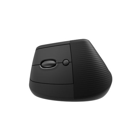 Logitech Lift for Business - Vertical mouse - ergonomic - left-handed - 6 buttons - wireless - Bluetooth, 2.4 GHz - Logitech Logi Bolt USB receiver - graphite - 3