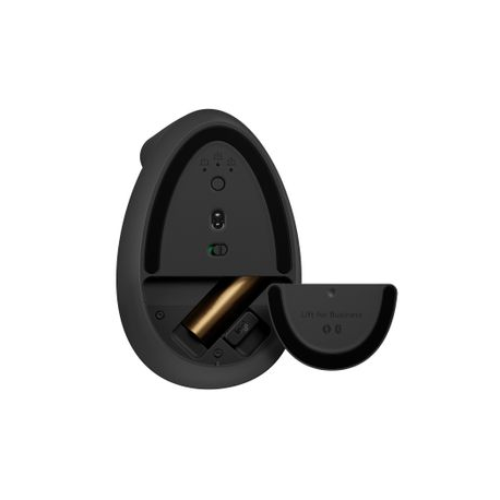 Logitech Lift for Business - Vertical mouse - ergonomic - left-handed - 6 buttons - wireless - Bluetooth, 2.4 GHz - Logitech Logi Bolt USB receiver - graphite - 4