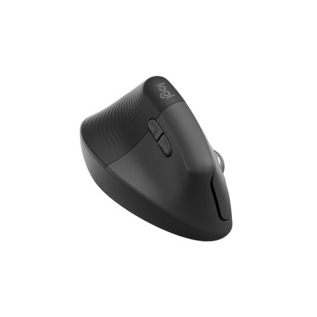 Logitech Lift for Business - Vertical mouse - ergonomic - left-handed - 6 buttons - wireless - Bluetooth, 2.4 GHz - Logitech Logi Bolt USB receiver - graphite - 5