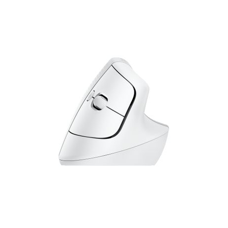 Logitech Lift for Business - Vertical mouse - ergonomic - 6 buttons - wireless - Bluetooth, 2.4 GHz - Logitech Logi Bolt USB receiver - off-white - 2