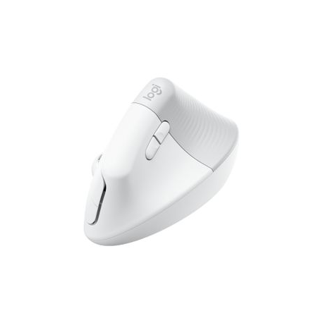 Logitech Lift for Business - Vertical mouse - ergonomic - 6 buttons - wireless - Bluetooth, 2.4 GHz - Logitech Logi Bolt USB receiver - off-white - 5