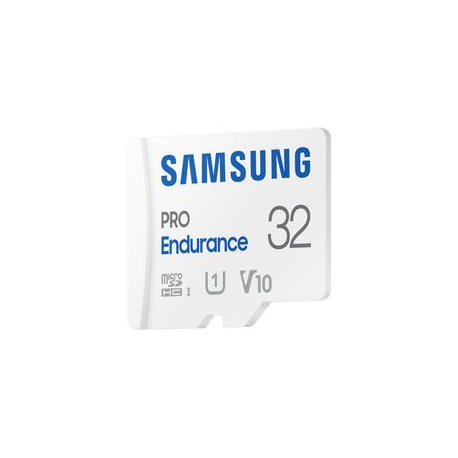 Samsung PRO Endurance MB-MJ32KA - Flash memory card (microSDHC to SD adapter included) - 32 GB - Video Class V10 / UHS-I U1 / Class10 - microSDHC UHS-I - white - 1