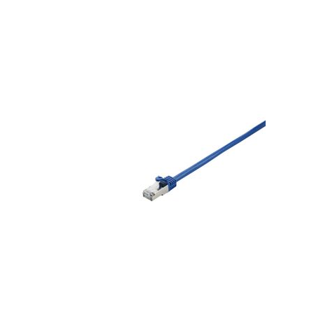 V7 - Patch cable - RJ-45 (M) to RJ-45 (M) - 50 cm - 6 mm - SFTP - CAT 7 - halogen-free, snagless - blue - 0