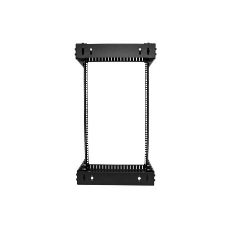 StarTech.com 18U 19" Wall Mount Network Rack, Adjustable Depth 12-20" 2 Post Open Frame Server Room Rack for AV / Data / IT Communication / Computer Equipment / Switch with Cage Nuts & Screws - 18U Adjustable Rack (RACK-18U-20-WALL-OA) - Rack open frame - 2-post - wall mountable - black - 18U - 19" - 3