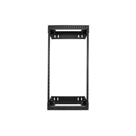 StarTech.com 21U 19" Wall Mount Network Rack, Adjustable Depth 12-20" 2 Post Open Frame Server Room Rack for AV / Data / IT Communication / Computer Equipment / Switch with Cage Nuts & Screws (RACK-21U-20-WALL-OA) - Rack open frame - 2-post - wall mountable - black - 21U - 19" - 2