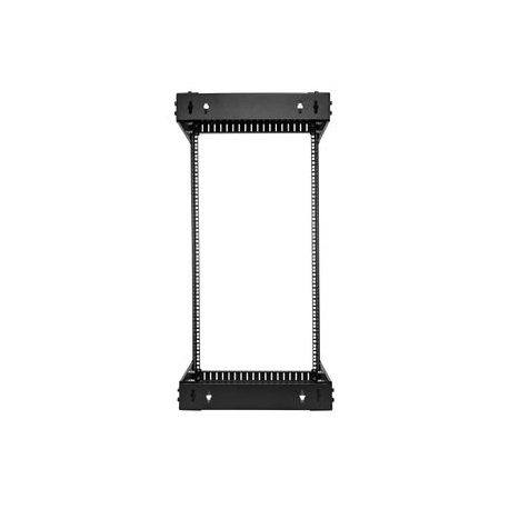 StarTech.com 21U 19" Wall Mount Network Rack, Adjustable Depth 12-20" 2 Post Open Frame Server Room Rack for AV / Data / IT Communication / Computer Equipment / Switch with Cage Nuts & Screws (RACK-21U-20-WALL-OA) - Rack open frame - 2-post - wall mountable - black - 21U - 19" - 3