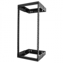 StarTech.com 24U 19" Wall Mount Network Rack, Adjustable Depth 12-20" 2 Post Open Frame Server Room Rack for AV / Data /  IT Communication / Computer Equipment / Switch with Cage Nuts & Screws - 24U Adjustable Rack (RACK-24U-20-WALL-OA) - Rack open frame - 2-post - wall mountable - black - 24U - 19"