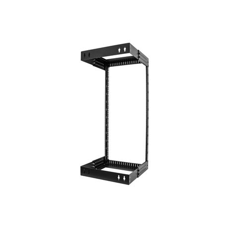 StarTech.com 24U 19" Wall Mount Network Rack, Adjustable Depth 12-20" 2 Post Open Frame Server Room Rack for AV / Data / IT Communication / Computer Equipment / Switch with Cage Nuts & Screws - 24U Adjustable Rack (RACK-24U-20-WALL-OA) - Rack open frame - 2-post - wall mountable - black - 24U - 19" - 1