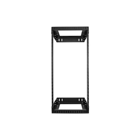 StarTech.com 24U 19" Wall Mount Network Rack, Adjustable Depth 12-20" 2 Post Open Frame Server Room Rack for AV / Data / IT Communication / Computer Equipment / Switch with Cage Nuts & Screws - 24U Adjustable Rack (RACK-24U-20-WALL-OA) - Rack open frame - 2-post - wall mountable - black - 24U - 19" - 2
