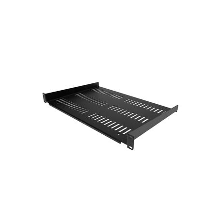 StarTech.com 1U Server Rack Shelf - Universal Vented Rack Mount Cantilever Tray for 19" Network Equipment Rack & Cabinet - Durable Design - Weight Capacity 55lb / 25kg - 12" Deep Shelf, Black (SHELF-1U-12-FIXED-V) - Rack shelf - black - 1U - 19" - 0