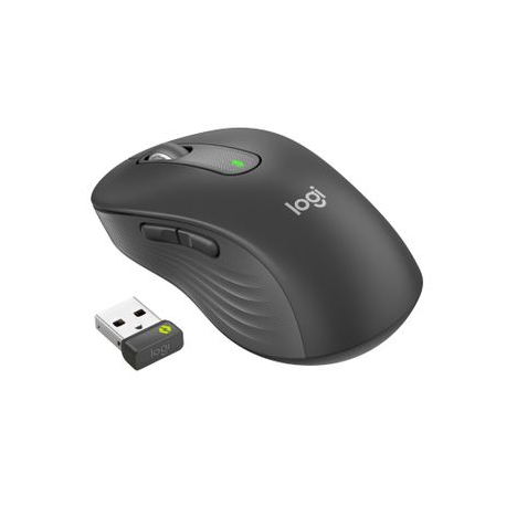 Logitech Signature M650 L for Business - Mouse - right-handed - 5 buttons - wireless - Bluetooth, 2.4 GHz - Logitech Logi Bolt USB receiver - graphite - 1