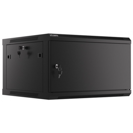 Lanberg WF01-6606-00B - Rack cabinet - wall mountable - black, RAL 9004 - 6U - 19" - 0